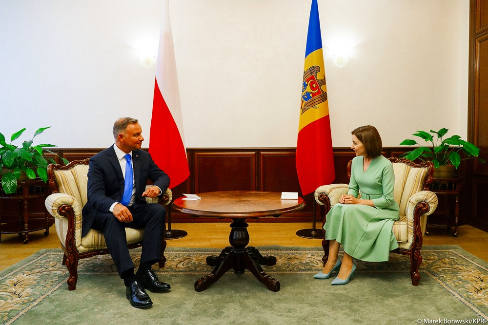 Polish President Andrzej Duda met with Moldovan President Maia Sandu in Cisinau