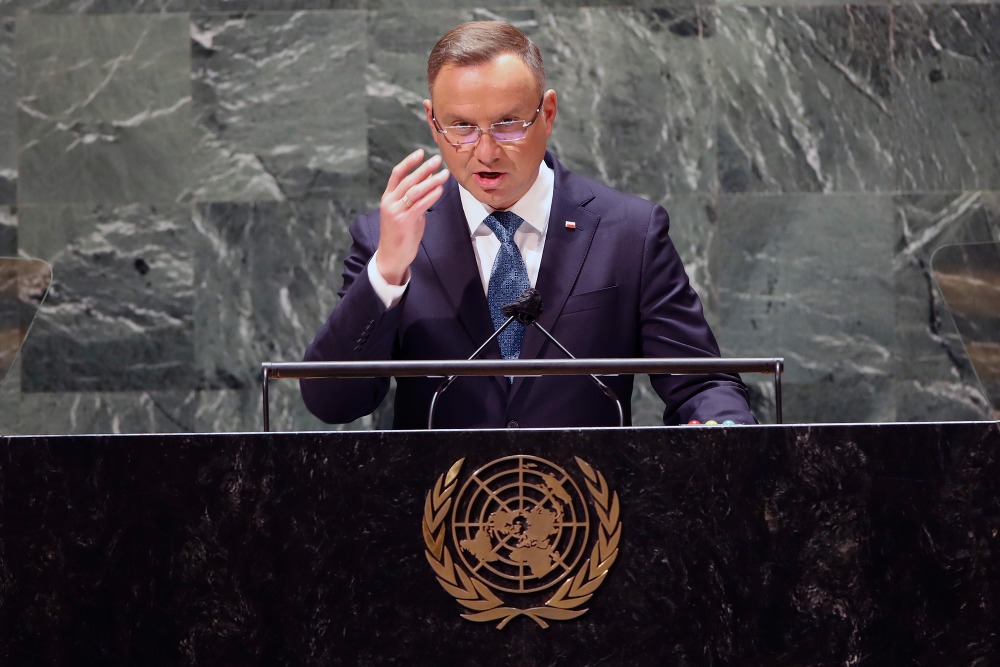 Andrzej Duda, Annual United Nations General Assembly Belarus hybrid attack