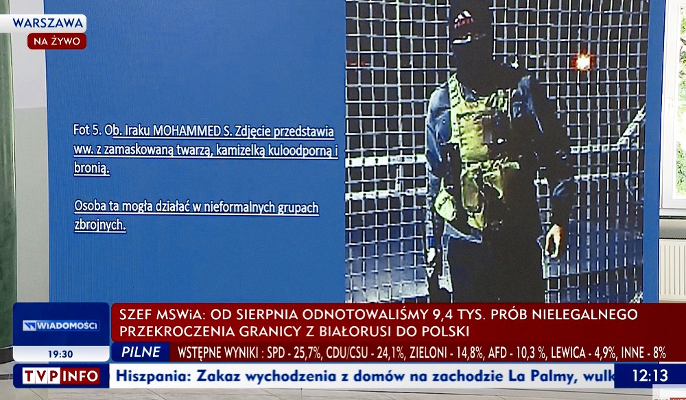Belarus migrants TVP Info MSWiA