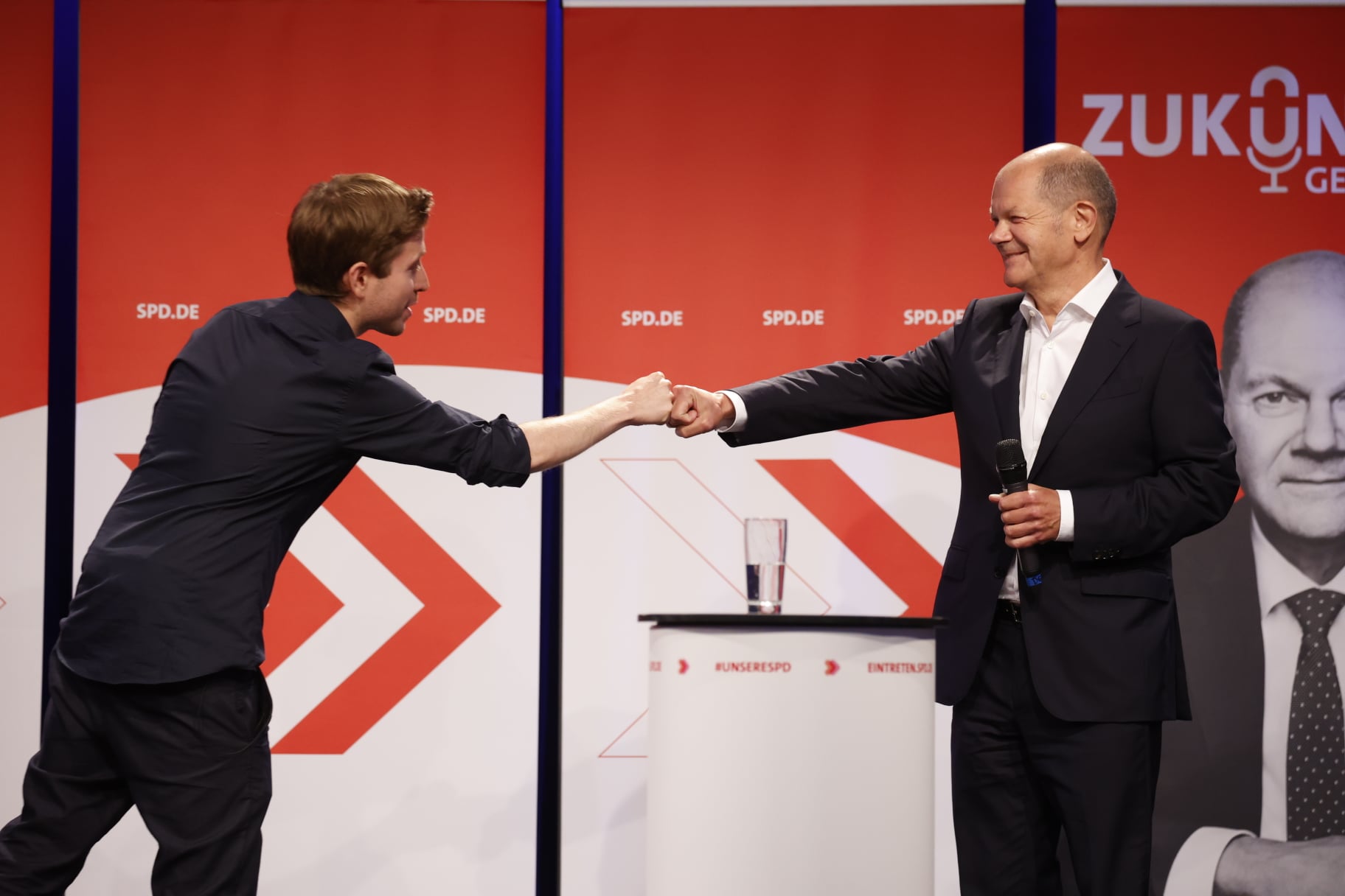 Kevin Kühnert, Olaf Scholz, SPD, Germany, elections