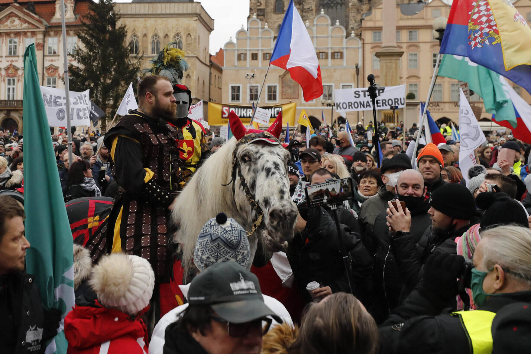 Prague, Czech Republic, protests, Covid-19