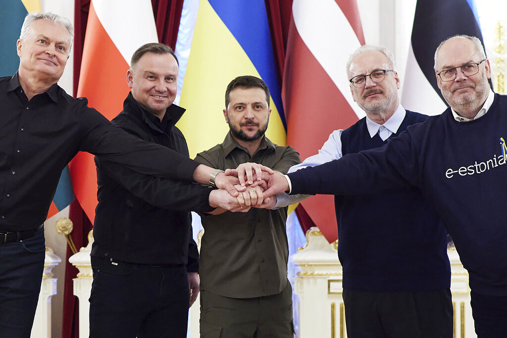 Four Presidents visit Kyiv
