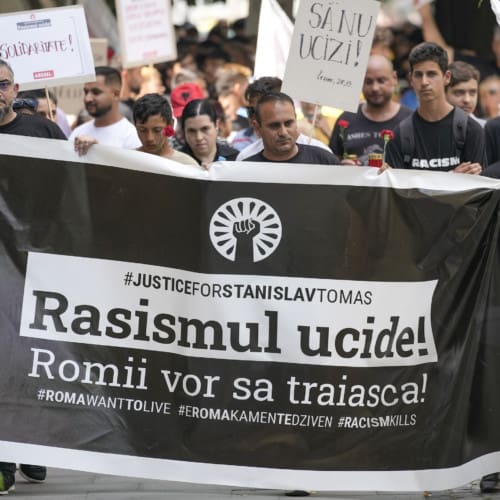 racism, protest, Roma, Czechia