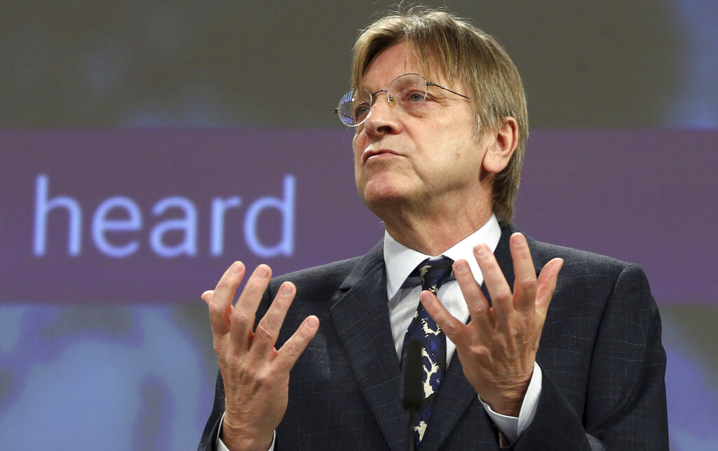 Left-wing Belgian MEP Guy Verhofstadt