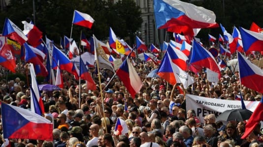 Prague, demonstration