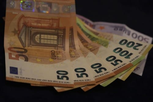Euro banknotes